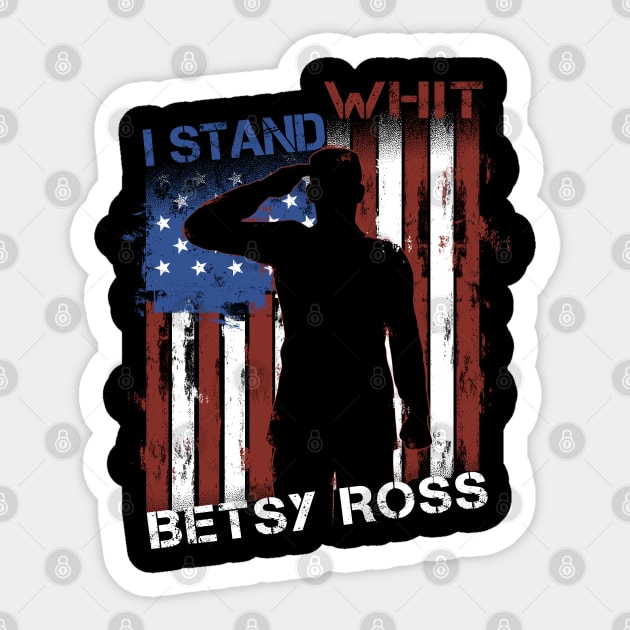 Betsy Ross Flag Sticker by Mr.Speak